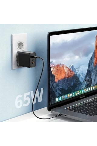 Büro Ev Ofis Telefonu İçin Taşınır Kablolu 65w Alet Hızlı Type-c Şarj Cihazı