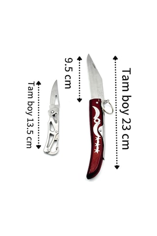 Halkalı Model 23 Cm Kamp Çakı Anahtarlık 13,5 Cm Çakı Çok Renkli