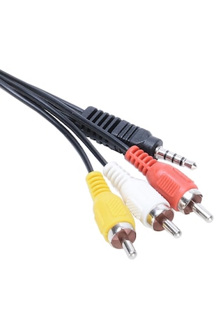 4824 3.5 Mm Stereo To 3 Rca Dişi Tos Çevirici Dönüştürücü Ses Kablosu With Rca Cable