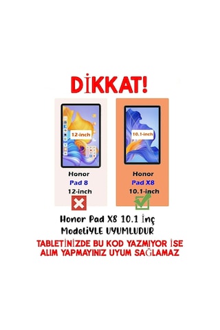 Huawei Honor Pad X8 10.1 İnç Uyumlu Kılıf 360 Dönen Kapaklı Standlı 3lü Set Kılıf