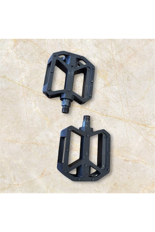 Zozo Pedal Hf-605 Mtb Reflektörlü Bisiklet Pedalı Plastik Dış Yüzey Siyah Geniş Bisiklet Pedal