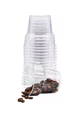 Sert Plastik Mika Kristal Bardak 250 Adet Şeffaf