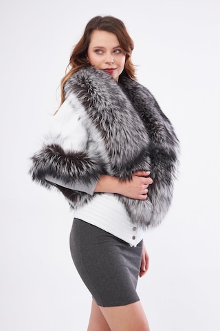 Derinss Dka1717 Hakiki Deri Kadın Beyaz Kaban/mont 001