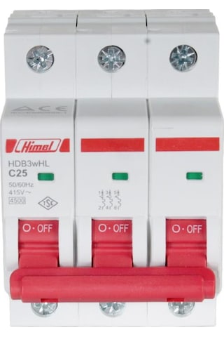 Himel 3x25A 4.5kA C Eğrisi Otomatik Sigorta
