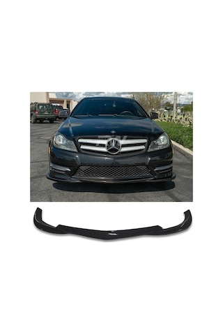 Mercedes W204 C180 Ön Lip Parlak Siyah Plastik Ön Ek Karlık 2011 2012 2013 2014 Makyajlı Kasa Karlık+bodykit+ek
