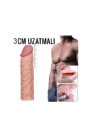 Hızlı Express Lovetoy X-Tender 3 CM Dolgulu Realistik Uzatmalı Penis Kılıfı