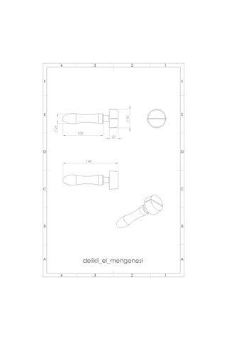Kuyumculuk Delikli El Mengenesi Metalik