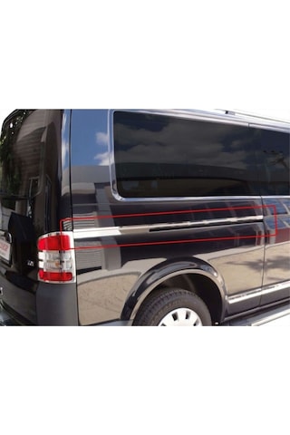 Vw Volkswagen Transporter T5 Uyumlu Kısa Şasi Sürgü Nikelajı 1 Parça 2003 Ve Sonrası Paslanmaz Krom