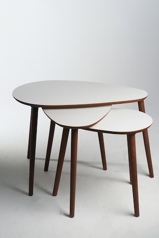 Paris Zigon Sehpa Ay Taşı Krem