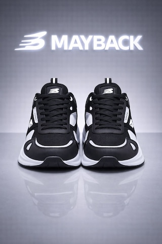 Mayback Erkek Günlük Ortopedik Sneaker Spor Ayakkabı Siyah Beyaz