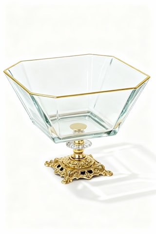 10 Parça Gold Metal Ayaklı Sunum Seti Altın