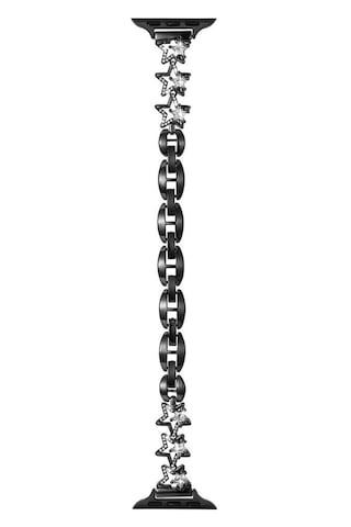 Apple Uyumlu Watch 42mm 44mm 45mm 49mm Kordon Metal Yıldız Taşlı Kolay Kısaltılabilen Band 104