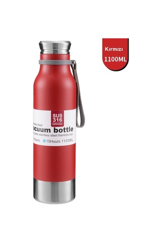 17 Paslanmaz Çelik Termos Bardak Kırmızı