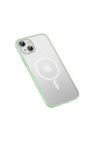 Apple Uyumlu iPhone 13 Kılıf Zore Mokka Wireless Kapak Yeşil