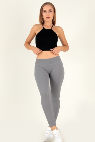Doremi Seamless Normal Bel Ripli Spor Tayt Antrasit-m/l Antrasit