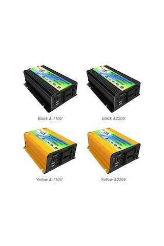 Besthome1 110v 300w Düzeltilmiş Sinüs Dalga Invertör, Taşınabilir Hafif, Kamp Seyahat İçin İdeal