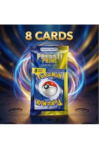 Pokémon Koleksiyon Kartı Presstine Pressti Prime Sürpriz 8 Kart İngilizce