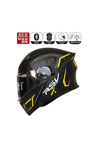 Fr-965 Durcan Yellow Motosiklet Kaskı Çene Açılır Güneş Vizörlü Motorcu Kask Çok Renkli