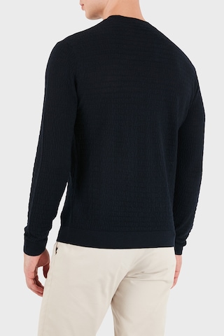 Emporio Armani Logolu % 100 Yün Bisiklet Yaka Kazak Erkek Kazak Em004378 Af24416 Ub118 Lacivert