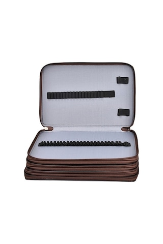 Willowhaven 200 Delik Pembe Timsah Desen Pu Kalem Çantası, Büyük Kapasiteli Sanat Boyama Kalem Saklama Torbası Pembe