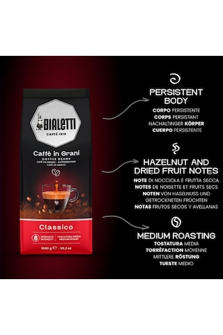 Bialetti Classico Roma Çekirdek Kahve 1 Kg Çekirdek Kahve