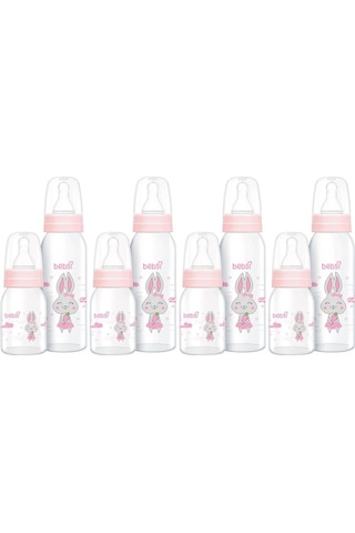 Bebsi Cam Biberon Seti Pembe 250ml+125ml 4 Lü Set