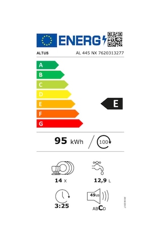 Altus AL 445 NX 5 Programlı 14 Kişilik Bulaşık Makinesi