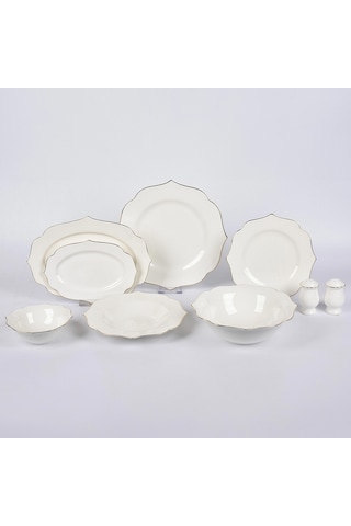 Vitale Köşeli Beyaz Servis Takımı Mtfk.0120