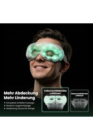 Bob Ve Brad Eyeoasis 3 - Isı Ve Soğuk Fonksiyonlu Beyaz Göz Masajı, Sıkıştırma Masajı Ve Müzik, Gergin Veya Kuru Gözler İçin Göz Maskesi, Erkekler Ve Kadınlar İçin Hediye