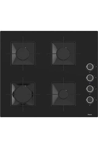 Ferre Flowart QBL63CS - SS205 - D077 Dijital Turbo Ankastre Set Siyah