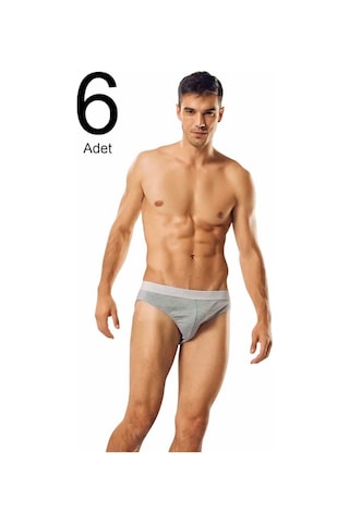 Namaldı 6'lı Paket Spor Erkek Slip Gri
