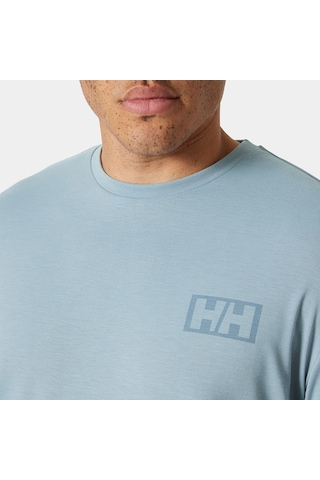 Helly Hansen Skog Recycled Graphic Erkek Mavi Yuvarlak Yaka Tişört Mavi