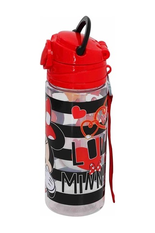 Minnie Mouse Lisanslı Pipetli Plastik Matara 500 Ml Kırmızı Otto-42514
