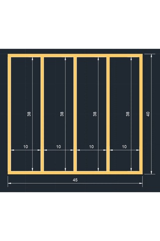 45x40 Cm Ahşap Kaşıklık Çekmece İçi Kepçe Maşa Ve Servis Gereçleri Düzenleyici Organizer