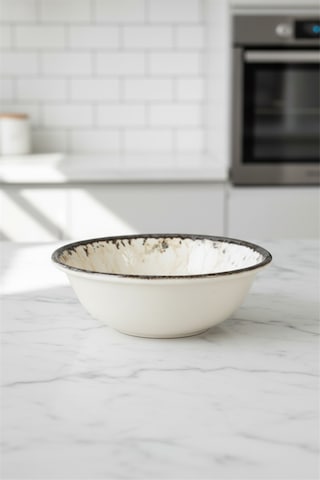 6'lı Valencia Salata Kasesi 19cm Dijital Mega Rinart Krem