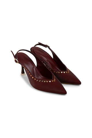Deery Kadın Bordo Bantlı Topuklu Ayakkabı - K3117zbrdc01
