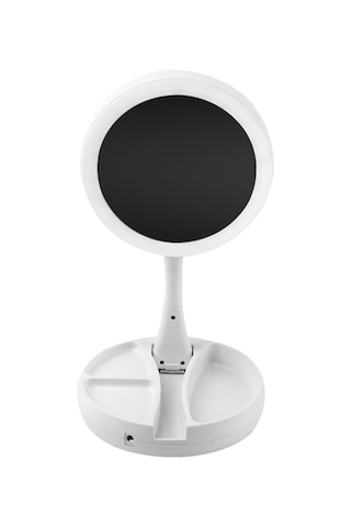 Moveevo Tenfold Amplifikasyon Kozmetik Aynası Çift Taraflı Mevcut Masa Modeli Katlanabilir Taşınabilir Giyinme Kutusu