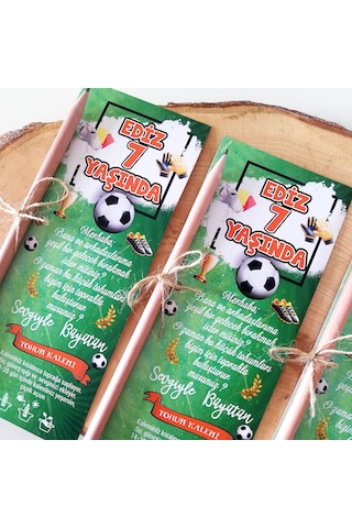 Futbol Temalı Bebek Çocuk Doğum Günü Hediye Tohumlu Kalem 30 Adet