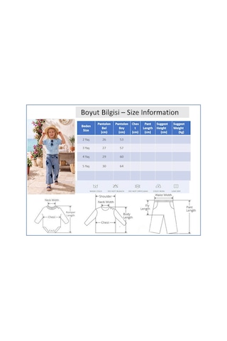 Babymod Yıldız İşlemeli Denim Kız Çocuk Kot Pantolon Mavi
