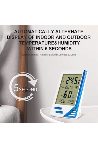 Life Net Medikal Dijital Termometre Isı Ve Nem Ölçer Al-6