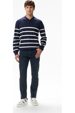 Nautica Erkek Lacivert Regular Fit Kazak Çizgili S57231t Lacivert