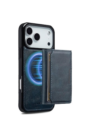 Teleplus Apple Uyumlu iPhone 17 Pro Max Kılıf Pollux L5 Serisi Mıknatıslı Kartlıklı 2-1 Kapak