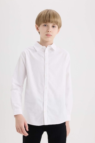 DeFacto Erkek Çocuk Polo Yaka Oxford Uzun Kollu Basic Düz Gömlek W3215A625SMWT34