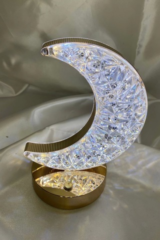 Masa Gece Lambası Led 3 Renk Büyük Boy Hilal Ay