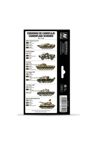 Vallejo 71619 8x18 Ml. Middle East Wars 1967's To Present, Model Air Serisi Model Boyası Seti Renkli