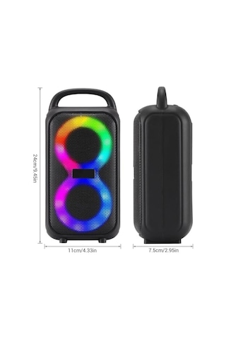 Ht-983 Taşınabilir Bluetooth Hoparlör 2 3 Hoparlör 6w Rgb Tws Destekli Tf Card Usb Müzik Kutusu