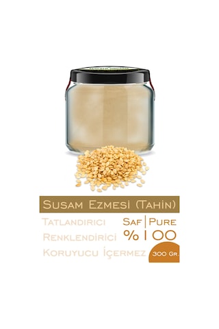 %100 Saf Tahin Susam Ezmesi Bi Kavanoz 330 Cc. Cam Kavanozda Katkısız 1. Sınıf Tahin Taze Çekim