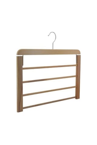 Nyn Ahşap Katlı Pantolon Askısı Bej