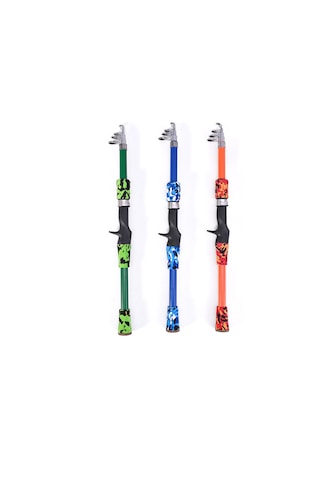 Folinda Fiberglas Spincast Olta Kamışı 165cm + Olta Makinesi, 5 Bölümlü, 42cm Kontrat, Mh Güç, M Hareket, 6-17lb Misina Ağırlığı Mavi