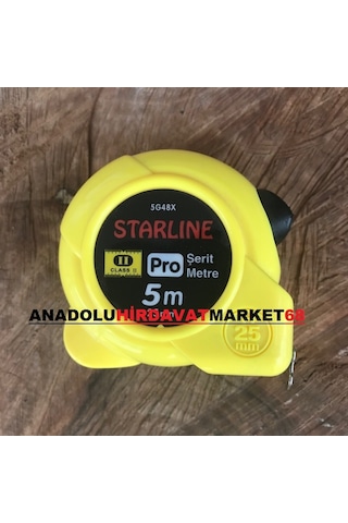 Starline Çelik Şerit Metre 5 Metre 25 MM Profesyonel Metre N11.225